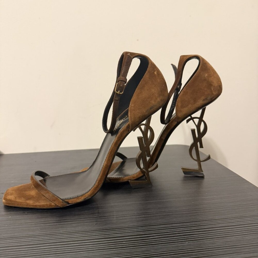 Yves Saint Laurent YSL Cashmere Brown Opyum heels Stilettos Sandals - Picture 10 of 10